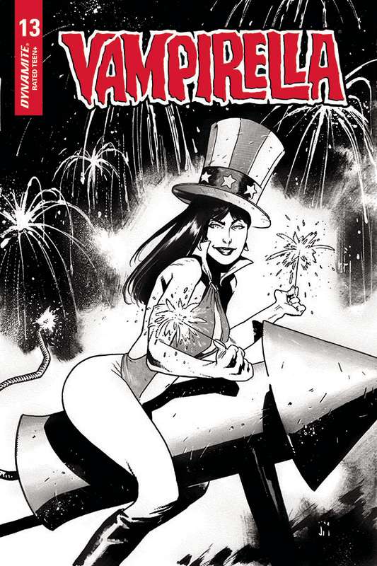 VAMPIRELLA #13 1:25 MASON AMERICA TOGETHER B&W FOC RATIO VARIANT