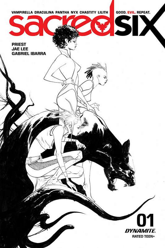 SACRED SIX #1 1:30 LEE B&W RATIO VARIANT