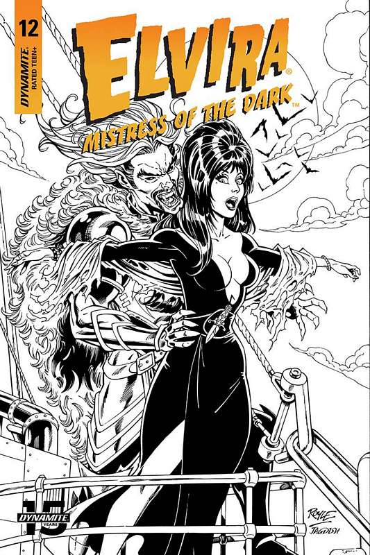 ELVIRA MISTRESS OF DARK #12 1:20 ROYLE B&W RATIO VARIANT