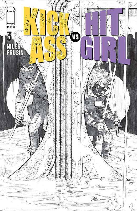 KICK-ASS VS HIT-GIRL #3 (OF 5) CVR B B&W ROMITA JR (MR)