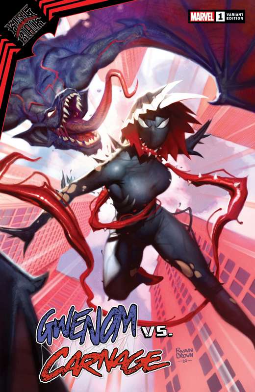 KING IN BLACK GWENOM VS CARNAGE #1 (OF 3) RYAN BROWN VARIANT