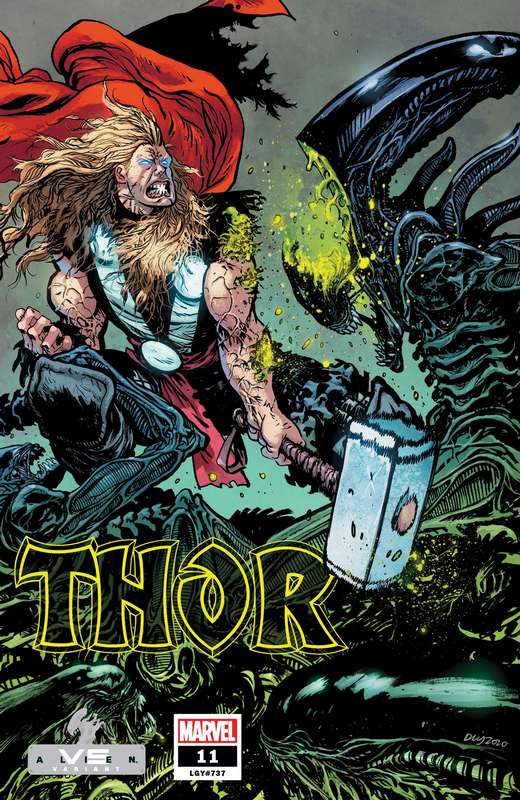 THOR #11 DANIEL WARREN JOHNSON MARVEL VS ALIEN VARIANT