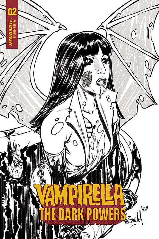 VAMPIRELLA DARK POWERS #2 1:15 FEDERICI ZOMBIE B&W RATIO VARIANT