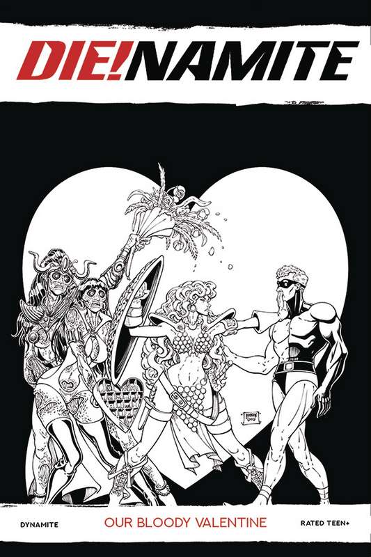 DIE!NAMITE BLOODY VALENTIE ONE SHOT 1:10 ROBSON B&W RATIO VARIANT