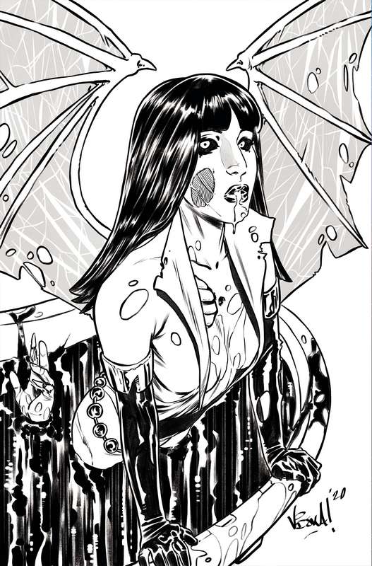 VAMPIRELLA DARK POWERS #2 1:11 FEDERICI B&W VIRGIN FOC RATIO VARIANT