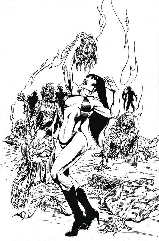 VENGEANCE OF VAMPIRELLA #14 1:21 CASTRO B&W VIRGIN FOC RATIO VARIANT