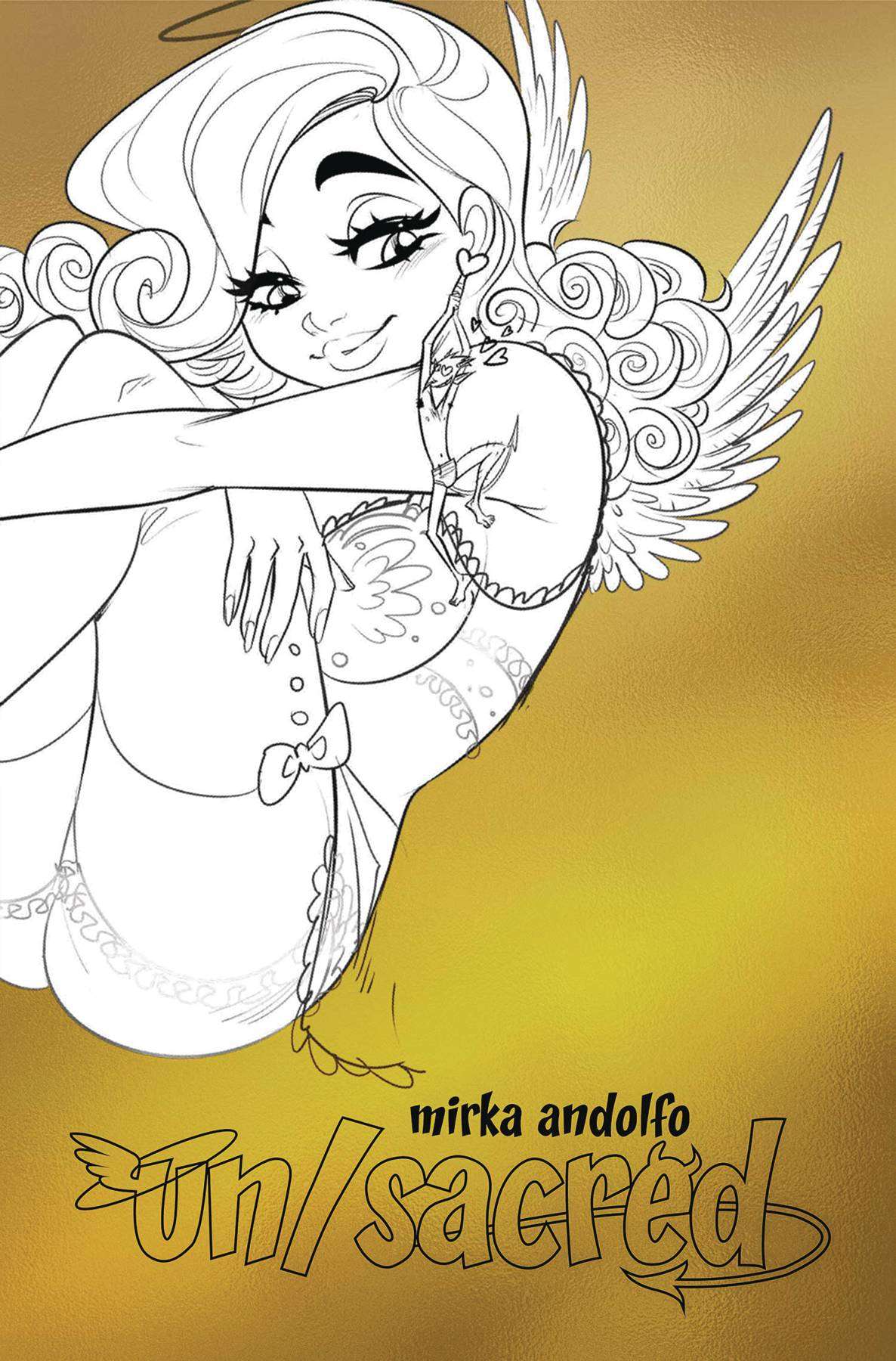 MIRKA ANDOLFOS UNSACRED #2 1:10 ANDOLFO GOLD ANGELINA VARIANT (MR)