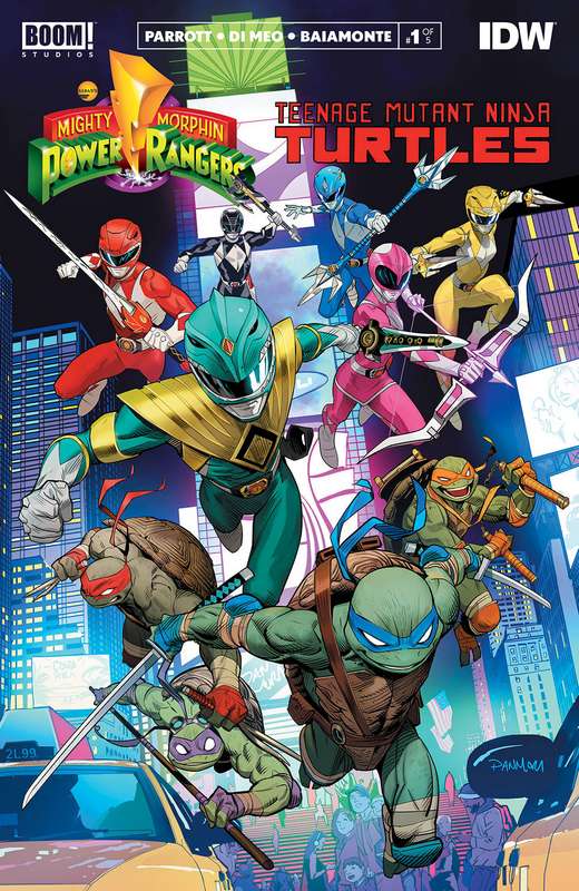 POWER RANGERS TEENAGE MUTANT NINJA TURTLES #1 MAIN 2ND PTG