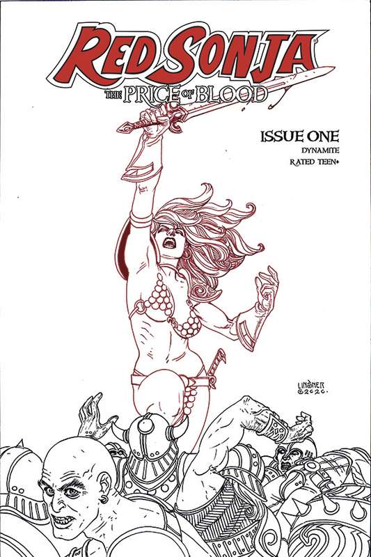 RED SONJA PRICE OF BLOOD #1 1:30 LINSNER B&W RATIO VARIANT