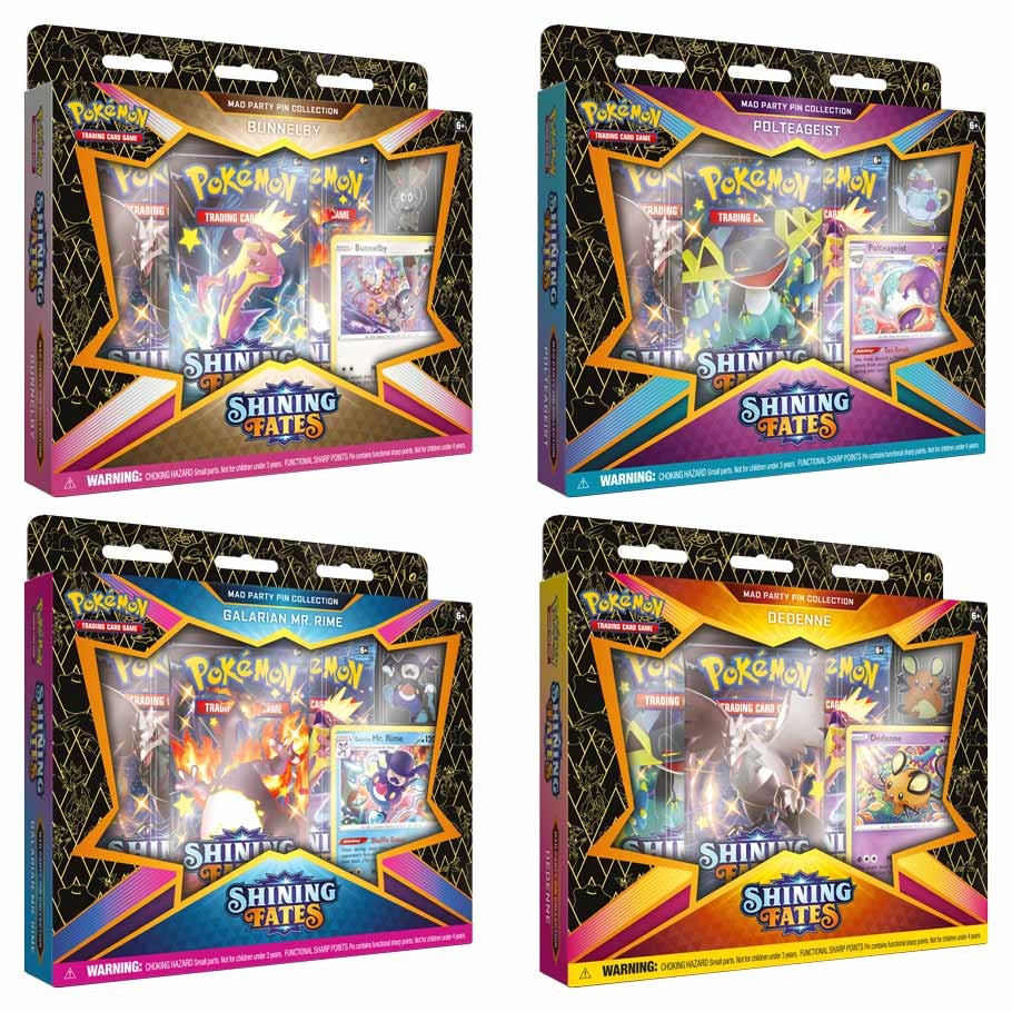 Pokemon TCG (PKM): Shining Fates Mad Party Pin Collections