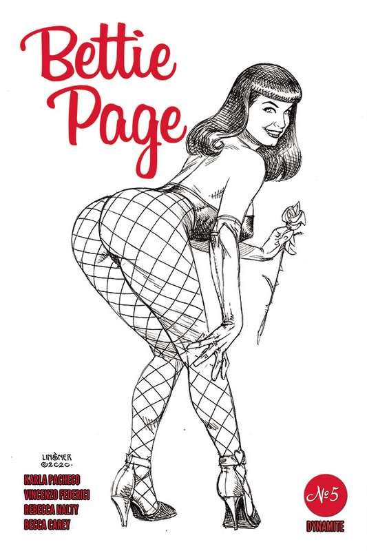 BETTIE PAGE #5 1:35 LINSNER B&W RATIO VARIANT