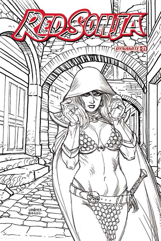 RED SONJA #21 1:10 LINSNER B&W RATIO VARIANT