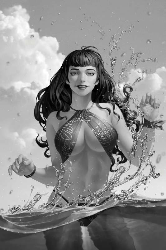 BETTIE PAGE #4 1:15 YOON B&W VIRGIN FOC RATIO VARIANT