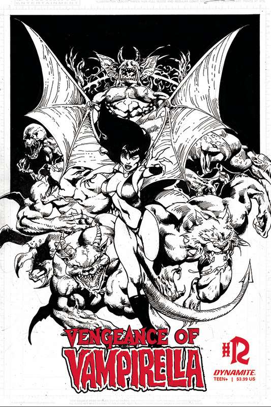 VENGEANCE OF VAMPIRELLA #12 1:11 CASTRO B&W FOC RATIO VARIANT