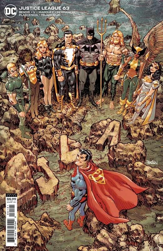 JUSTICE LEAGUE #63 CVR B DAN PANOSIAN CARD STOCK VARIANT