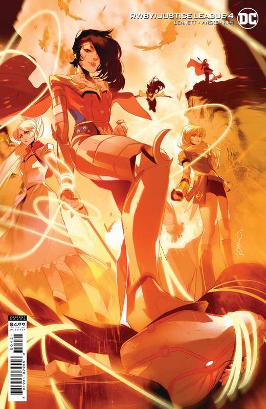 RWBY JUSTICE LEAGUE #4 (OF 7) CVR B SIMONE DI MEO CARD STOCK VARIANT