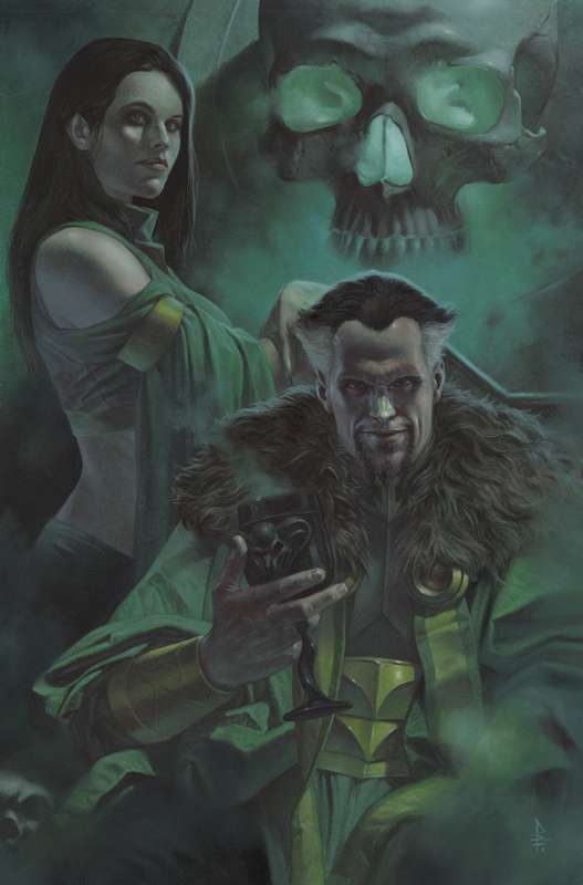 GOTHAM CITY VILLAINS ANNIVERSARY GIANT #1 (ONE SHOT) CVR E RICCARDO FEDERICI RAS AND TALIA CARD STOC