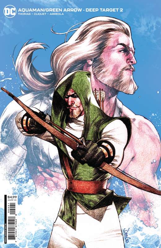 AQUAMAN GREEN ARROW DEEP TARGET #2 (OF 7) CVR B DAVI GO CARD STOCK VARIANT