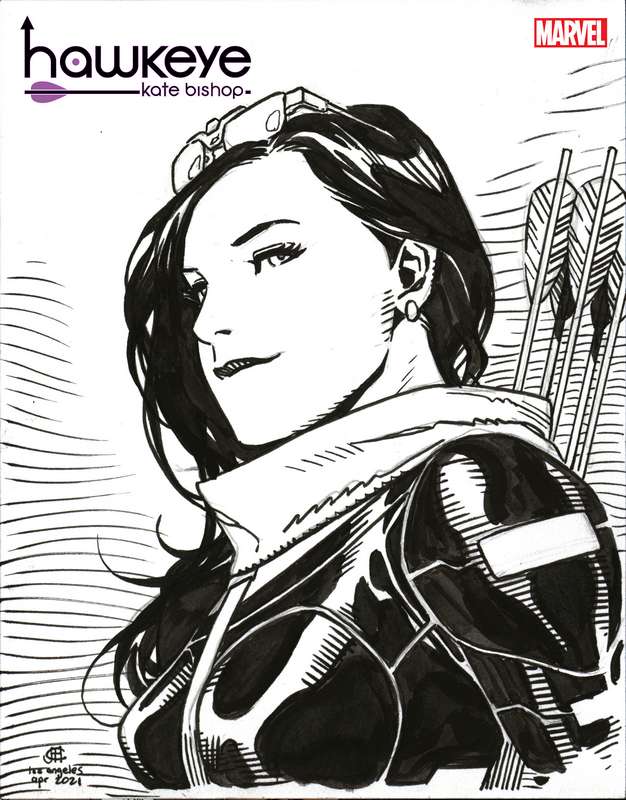 HAWKEYE: KATE BISHOP #3 CHEUNG HEADSHOT SKETCH VARIANT