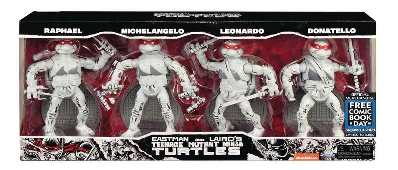 FCBD 2021 TMNT NINJA ELITE SERIES PX B&W ACTION FIGURE 4PK SET