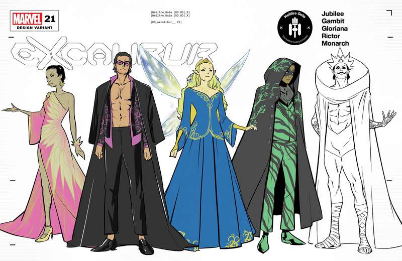 EXCALIBUR #21 TO CHARACTER DESIGN VARIANT GALA
