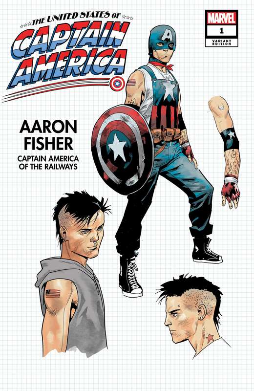 UNITED STATES CAPTAIN AMERICA #1 (OF 5) BAZALDUA DESIGN VARIANT