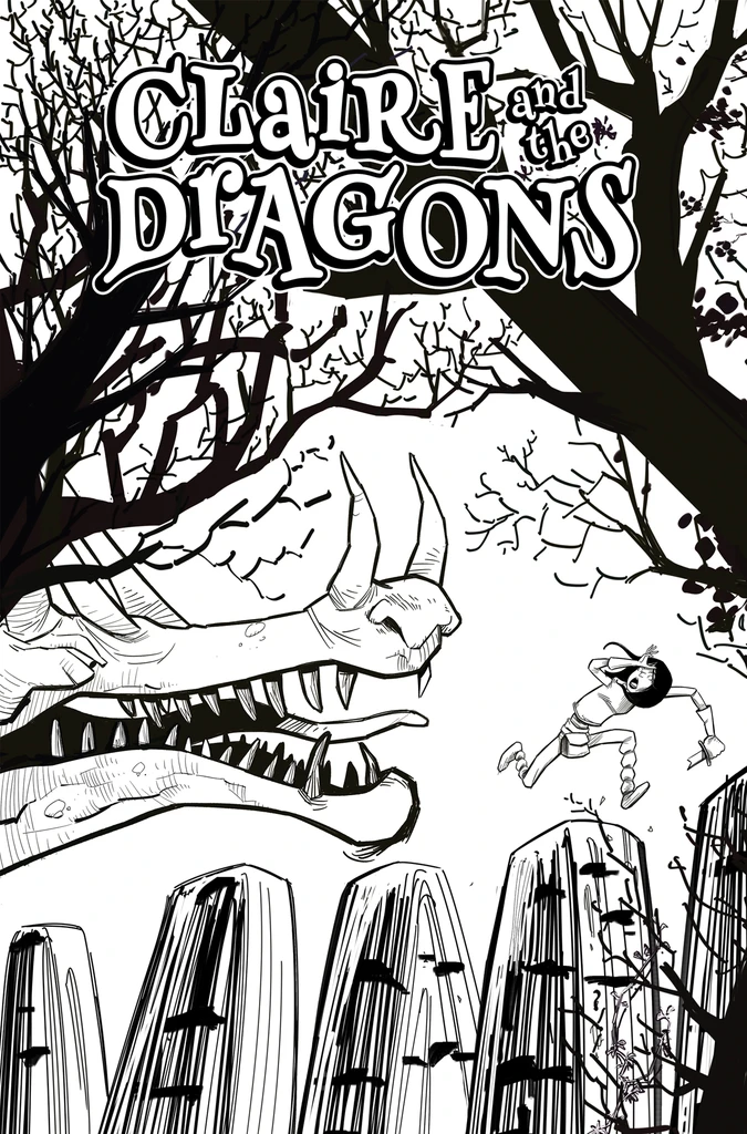 CLAIRE AND THE DRAGONS #1 - Coloring Book Cover