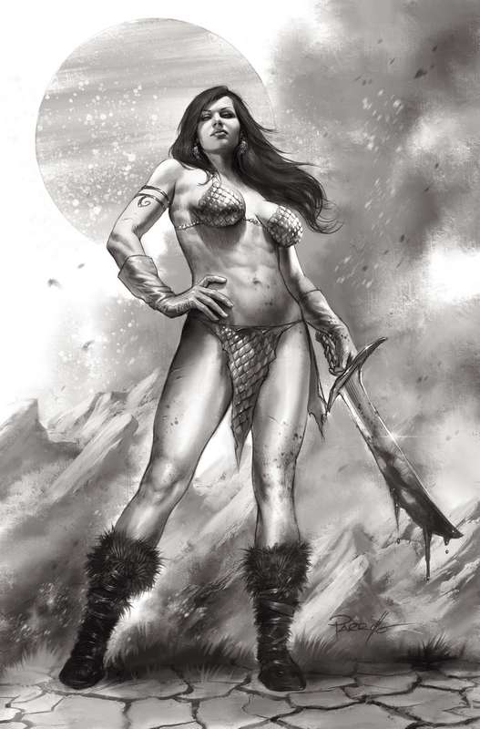 RED SONJA BLACK WHITE RED #1 CVR S 1:15 RATIO VARIANT PARRILLO B&W