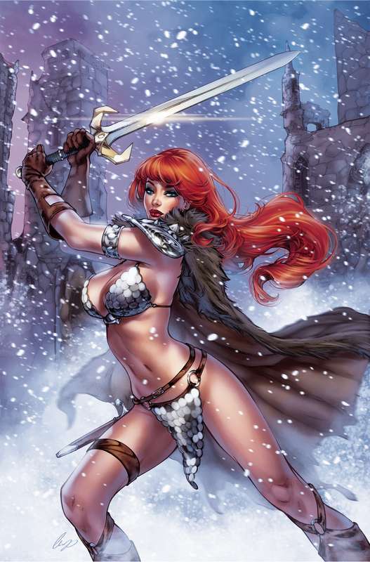 INVINCIBLE RED SONJA #6 CVR Q 1:7 FOC RATIO VARIANT CHATZOUDIS VIR