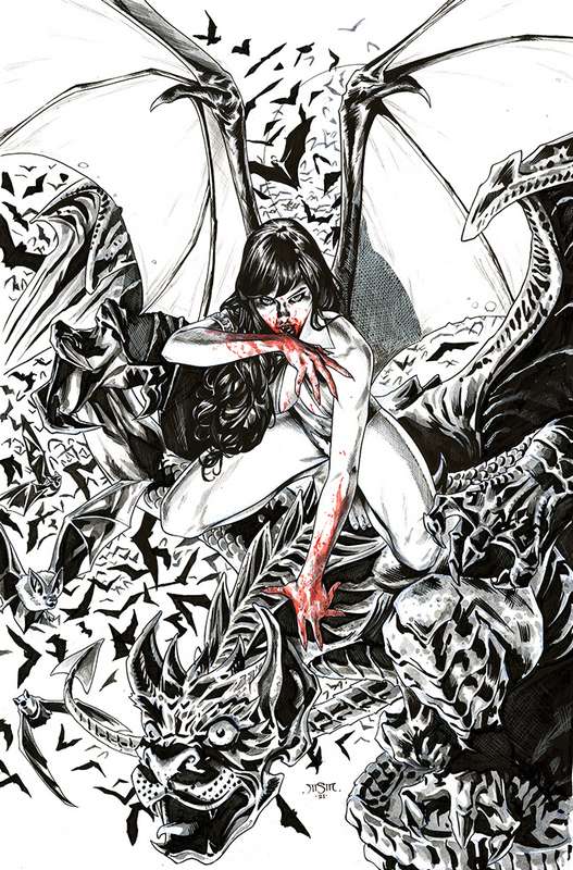 VENGEANCE OF VAMPIRELLA #17 1:21 STA MARIA B&W VIRGIN FOC RATIO VARIANT