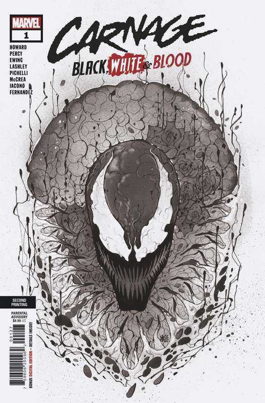 CARNAGE BLACK WHITE AND BLOOD #1 (OF 4) 2ND PTG MOMOKO VARIANT