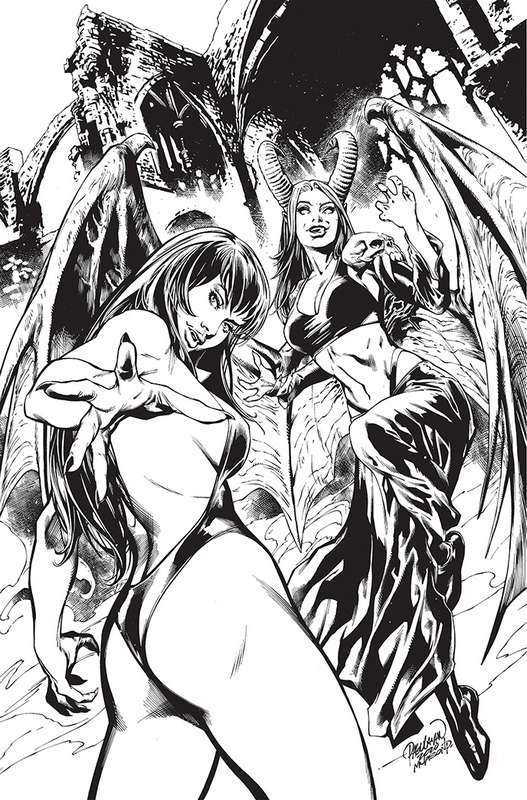 VAMPIRELLA VS PURGATORI #1 PAGULAYAN PREMIUM B&W VIRGIN CVR