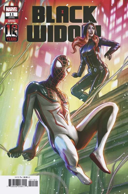 BLACK WIDOW #11 EDGE MILES MORALES 10TH ANNIV VARIANT