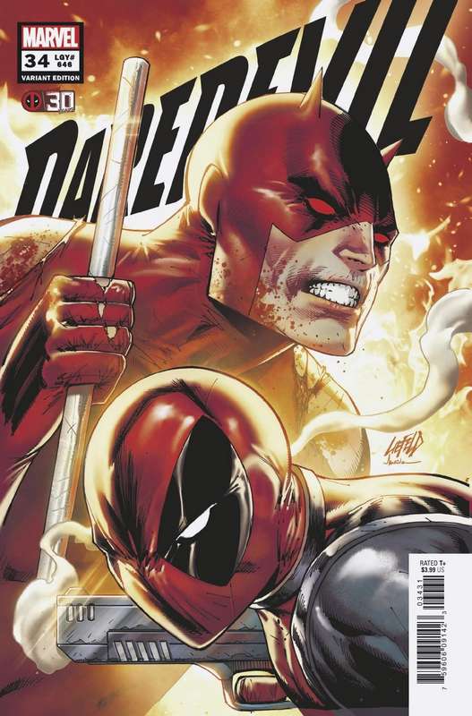 DAREDEVIL #34 LIEFELD DEADPOOL 30TH VARIANT