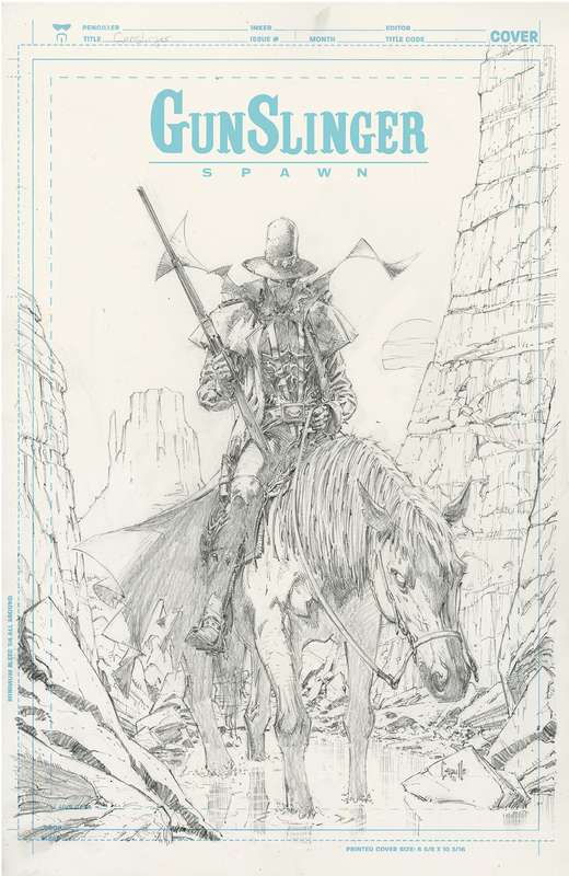 GUNSLINGER SPAWN #1 CVR H 1:50 RATIO VARIANT CAPULLO SKETCH CVR