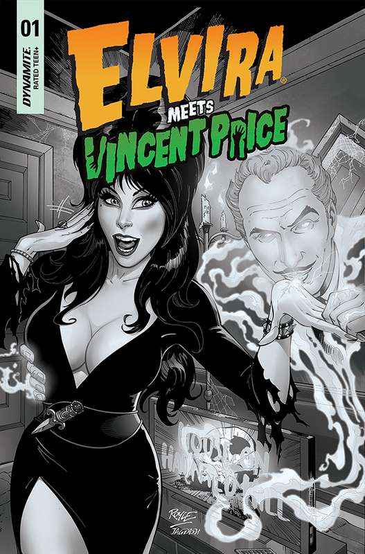 ELVIRA MEETS VINCENT PRICE #1 CVR J 1:40 RATIO VARIANT ROYLE B&W