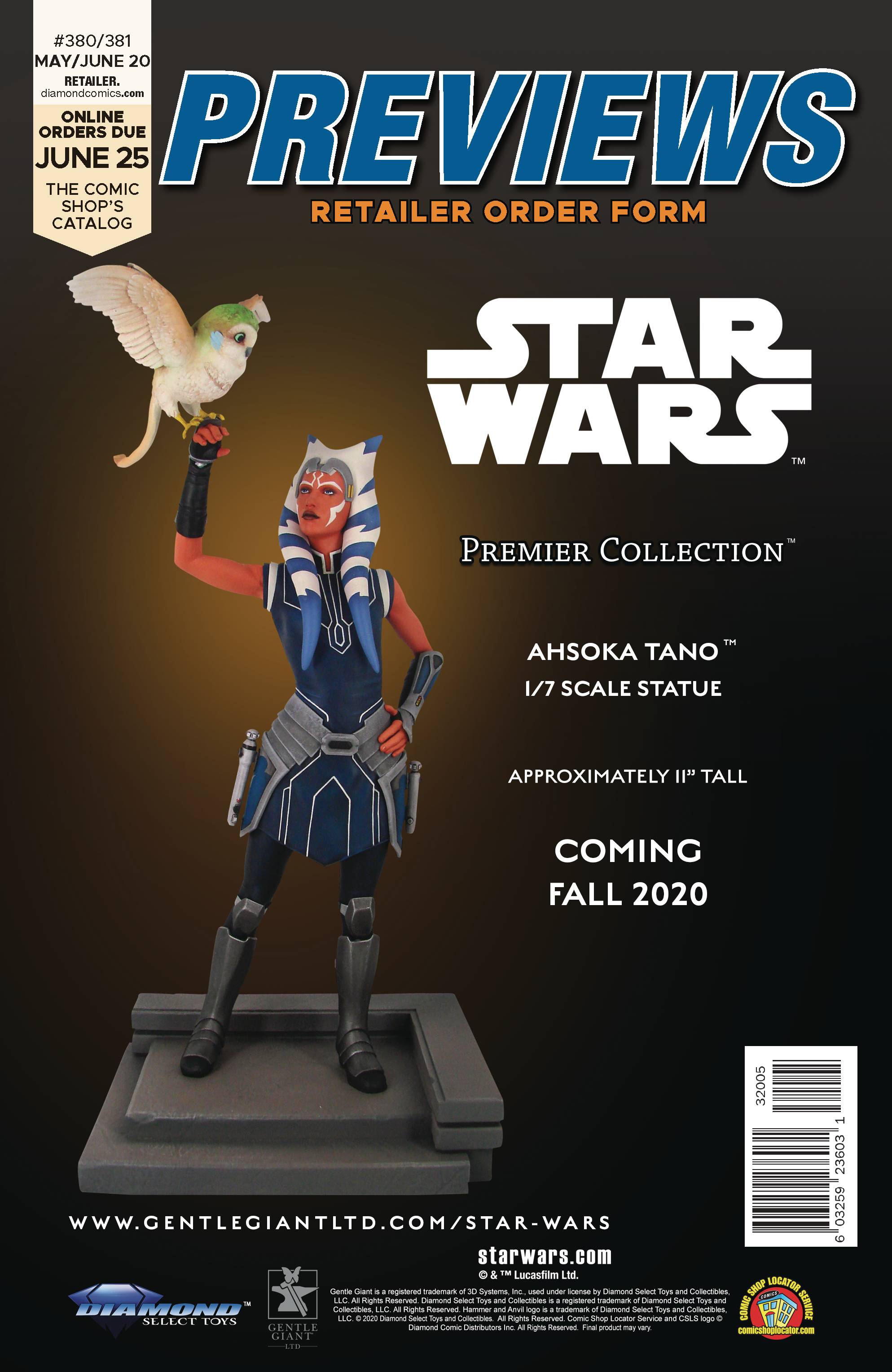 PREVIEWS #380-381 MAY JUNE 2020 RETAILER ORDER FORM EXTRAS