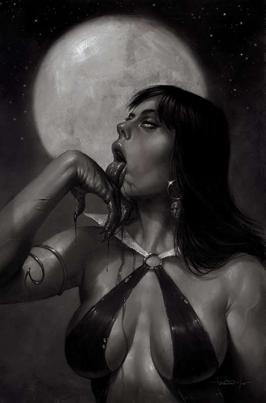 VAMPIRELLA #21 1:50 PARRILLO VIRGIN B&W RATIO VARIANT