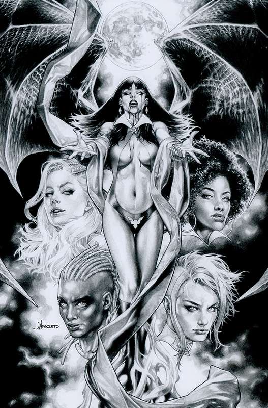 SACRED SIX #9 1:35 ANACLETO B&W VIRGIN FOC RATIO VARIANT