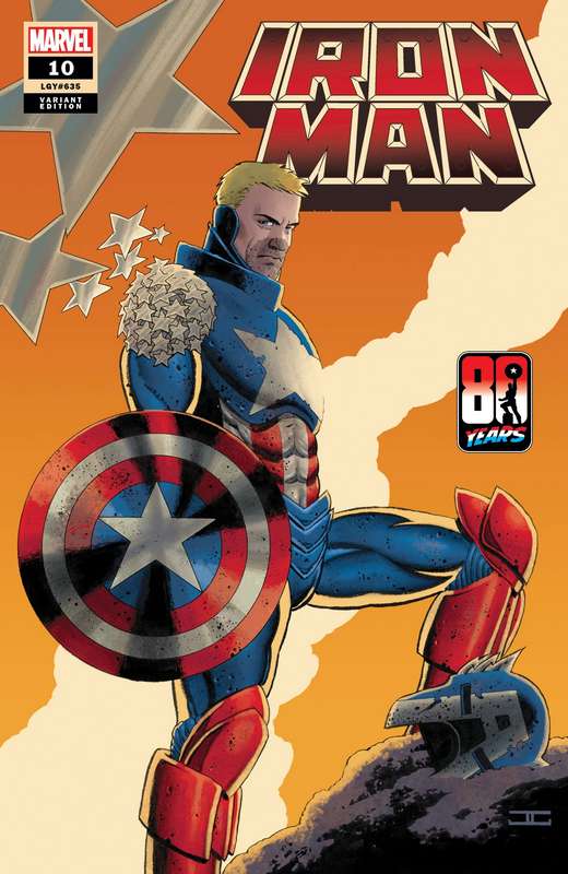 IRON MAN #10 CASSADAY CAPTAIN AMERICA 80TH VARIANT