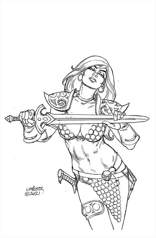 INVINCIBLE RED SONJA #3 CVR L 1:50 RATIO VARIANT LINSNER LINE ART