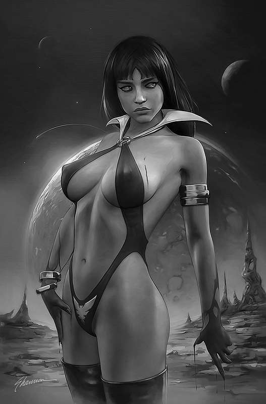 VAMPIRELLA #22 1:21 FOC RATIO VARIANT MAER B&W VIGIN