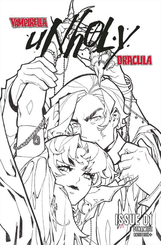 VAMPIRELLA DRACULA UNHOLY #1 CVR K 1:25 RATIO VARIANT BESCH B&W