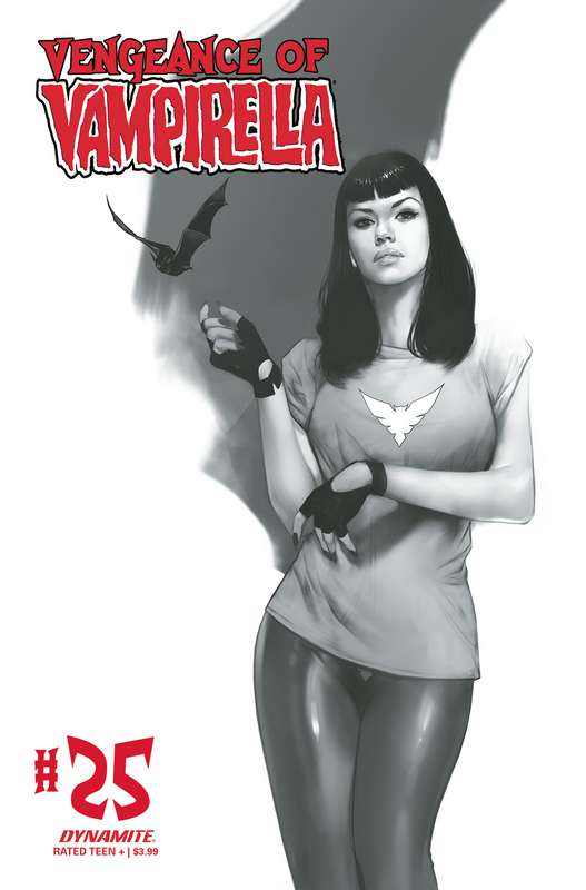 VENGEANCE OF VAMPIRELLA #25 CVR G 1:25 RATIO VARIANT OLIVER B&W