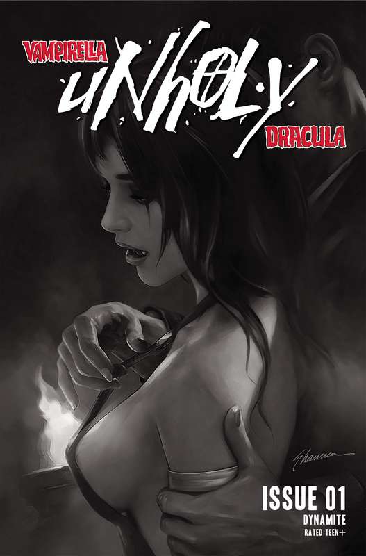 VAMPIRELLA DRACULA UNHOLY #1 CVR Y 1:15 FOC RATIO VARIANT MAER B&W