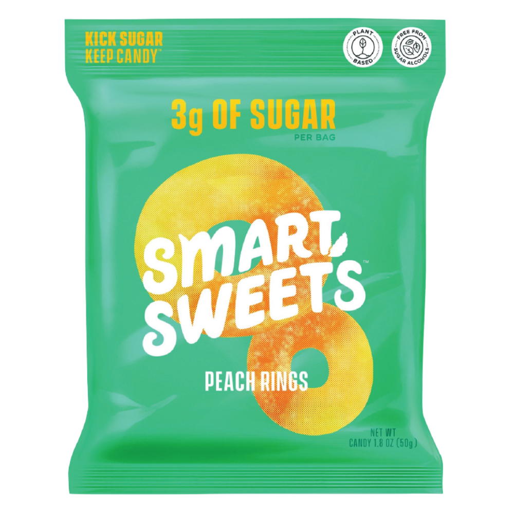 SmartSweets Peach Rings 1.8oz