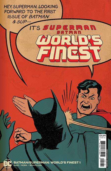 BATMAN SUPERMAN WORLDS FINEST #1 CVR G INC 1:25 CHIP ZDARSKY SUPERMAN SLAP BATTLE CARD STOCK VARIANT