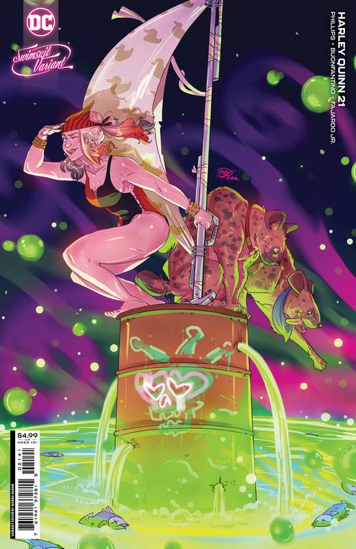 HARLEY QUINN #21 CVR D MEGAN HUANG SWIMSUIT CARD STOCK VARIANT