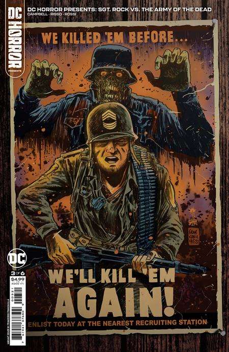 DC HORROR PRESENTS SGT ROCK VS THE ARMY OF THE DEAD #3 (OF 6) CVR B FRANCESCO FRANCAVILLA CARD STOCK