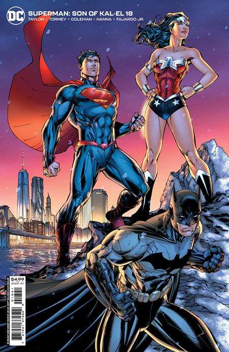 SUPERMAN SON OF KAL-EL #18 CVR C JIM LEE SCOTT WILLIAMS & ALEX SINCLAIR DC HOLIDAY CARD CARD STOCK V